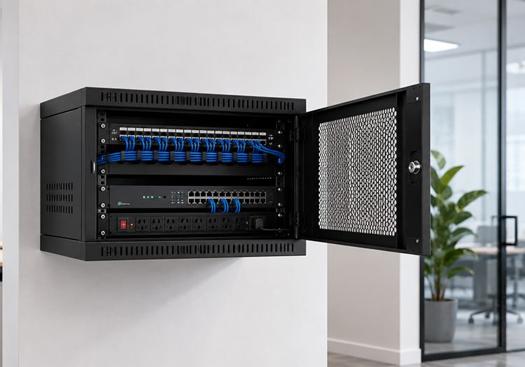 Khảo sát lắp đặt tủ rack treo tường cho văn phòng