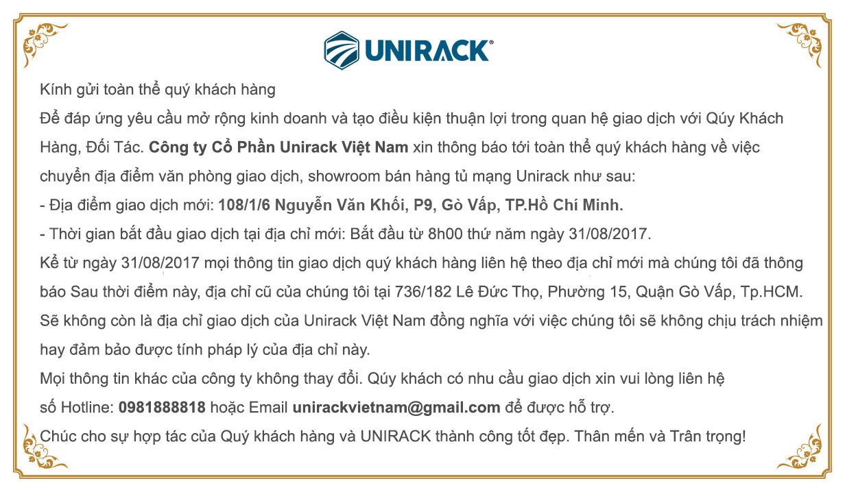Giới thiệu về Unirack Việt Nam