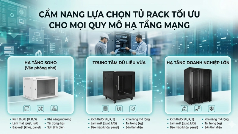 Cẩm nang lựa chọn Tủ Rack tối ưu hạ tầng mạng mọi quy mô