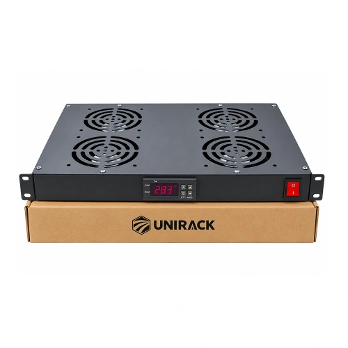 Khay quạt 1U gắn rack cảm biến nhiệt độ