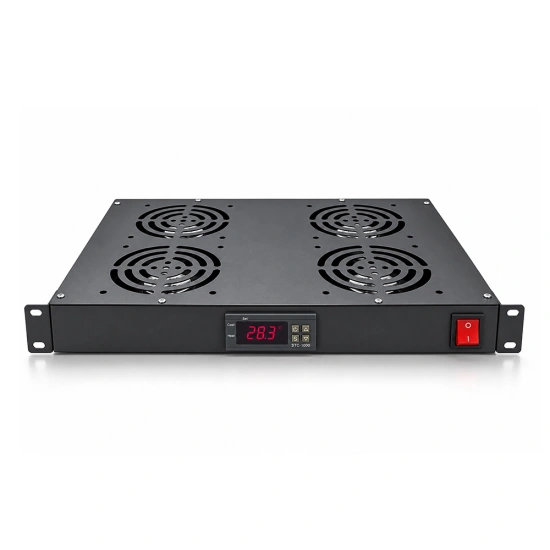 Khay quạt 1U gắn rack cảm biến nhiệt độ Unirack - Ảnh 2