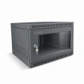 Tủ rack 6U D400 màu đen cửa Mika Unirack