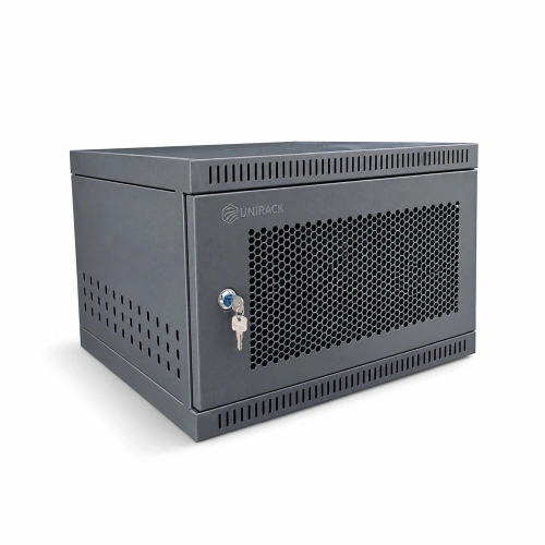 Tủ rack 6U D400 màu đen cửa lưới