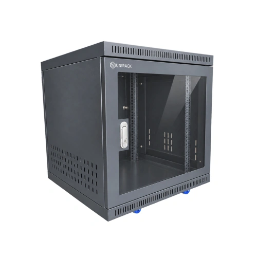 Tủ rack 10U D500 Màu đen Cửa Mika