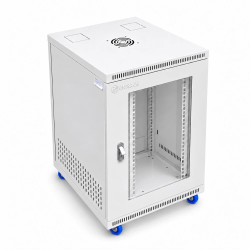 Tủ rack 15U D600 Màu trắng Cửa Mika