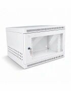 Tủ rack 6U D400 màu trắng cửa mika