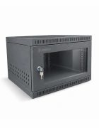 Tủ rack 6U D400 màu đen cửa mika