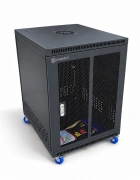 Tủ rack 15U D600 màu đen cửa lưới