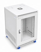 Tủ rack 15U D600 màu trắng cửa mika