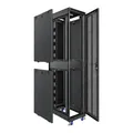 Tủ rack U-Series 27U W600 D600 – tháo nắp hông hai phần để tiếp cận thiết bị