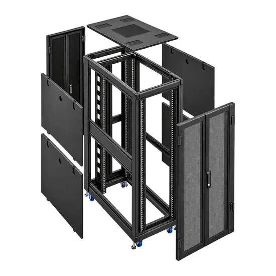 Các cấu kiện tách rời của Tủ rack U-Series 27U W800 D1000: khung, cửa, nắp hông, nóc - Ảnh 5