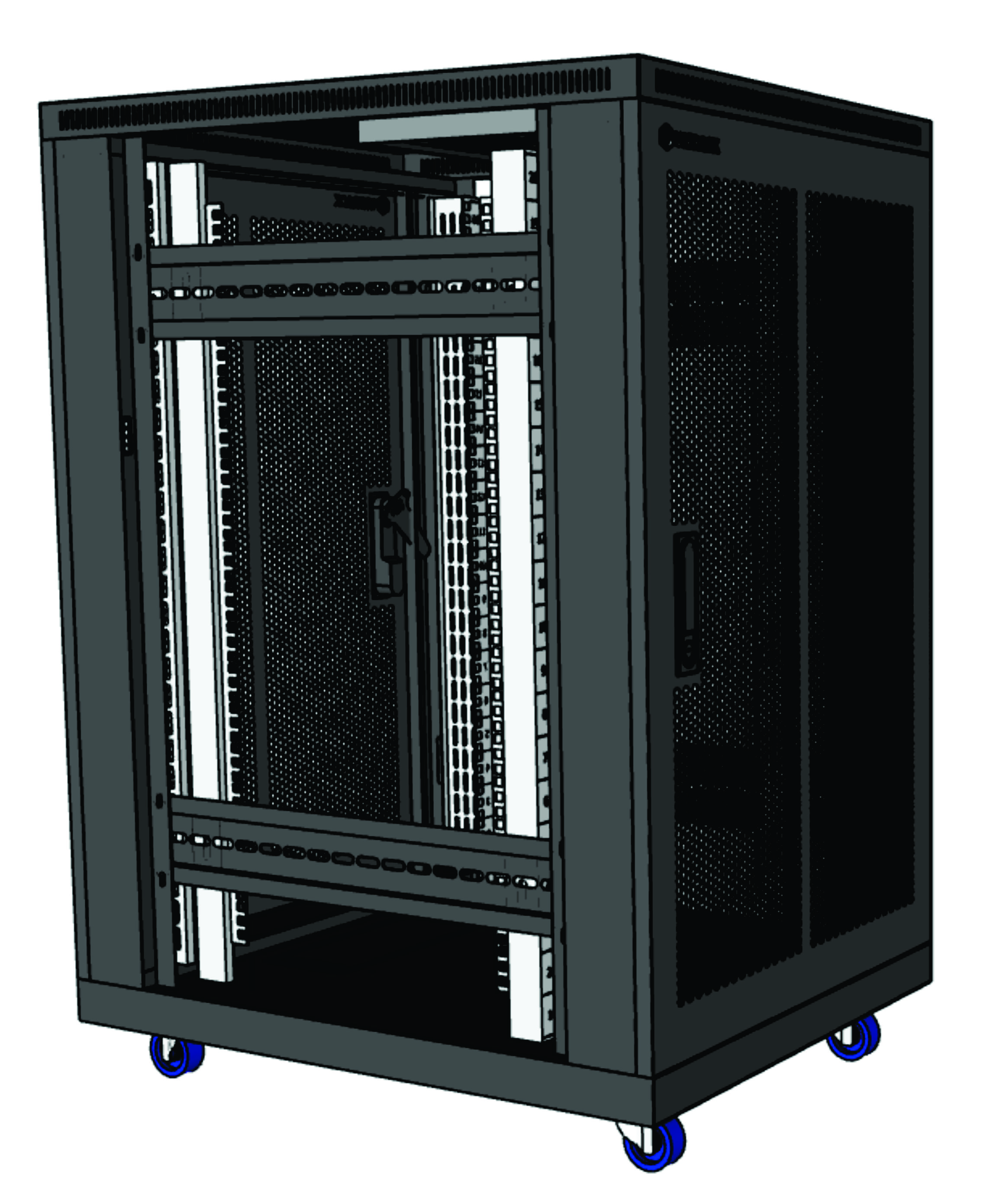 tủ rack 20U D800, tủ mạng 20U D800 màu đen mẫu mới hãng UNIRACK